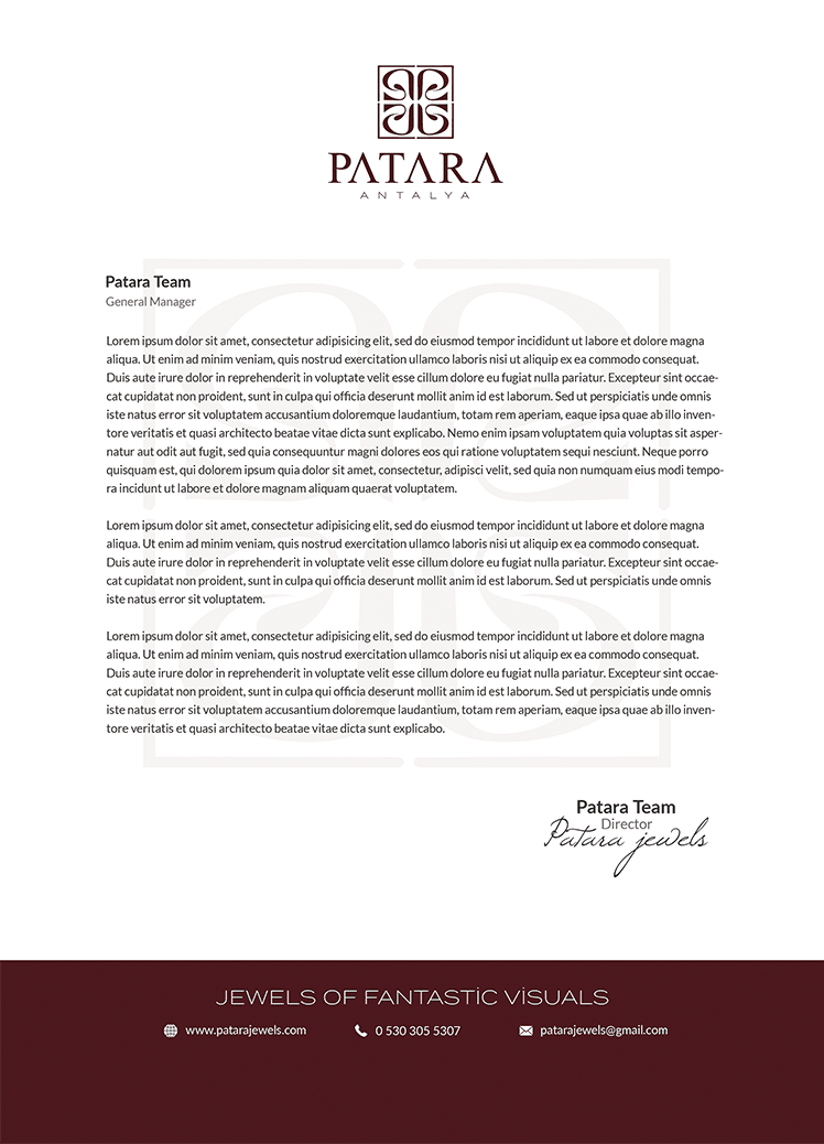 Patara letterhead